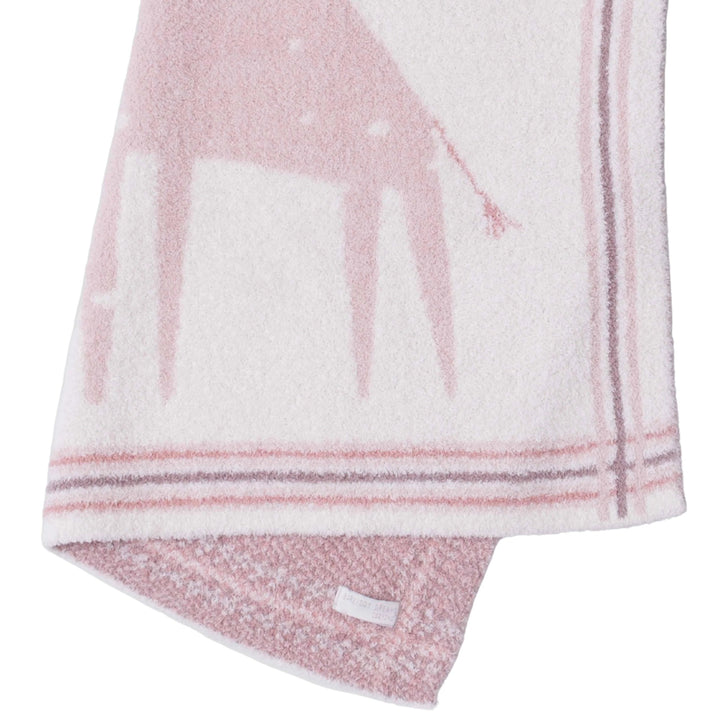 CozyChic Giraffe Stroller Blanket, Dusty Rose Multi