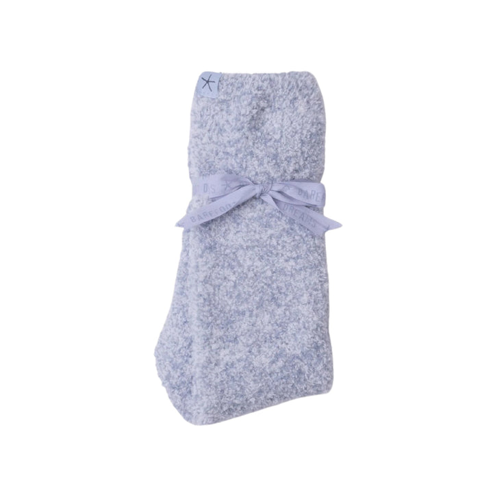 CozyChic Heathered Socks, Snow Drop-White