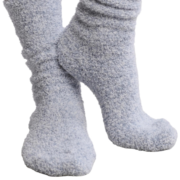 CozyChic Heathered Socks, Snow Drop-White
