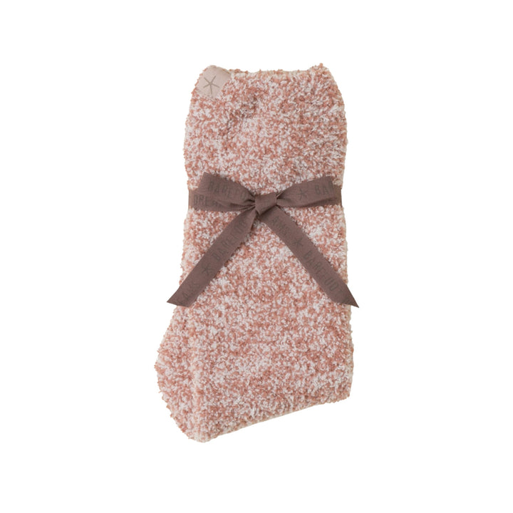 CozyChic Heathered Socks, Teaberry-White