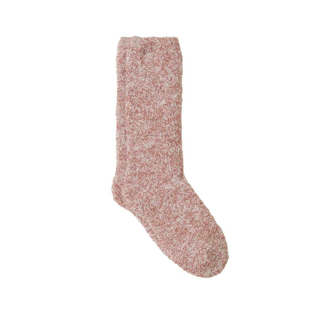 CozyChic Heathered Socks, Teaberry-White