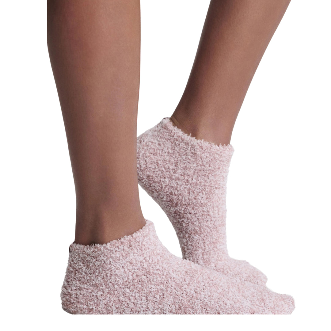 CozyChic Heathered Tennis Socks, Teaberry-White