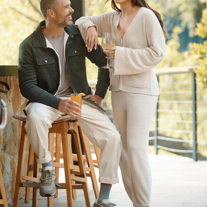 CozyChic Lite Barrel Leg Pant, Stone