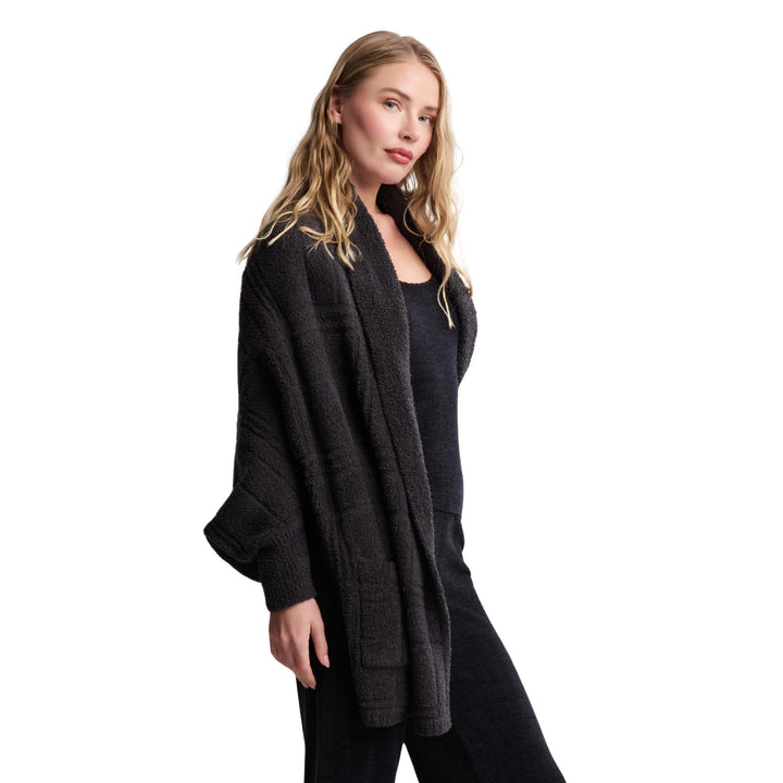 CozyChic Tonal Plaid Blanket Wrap, Carbon