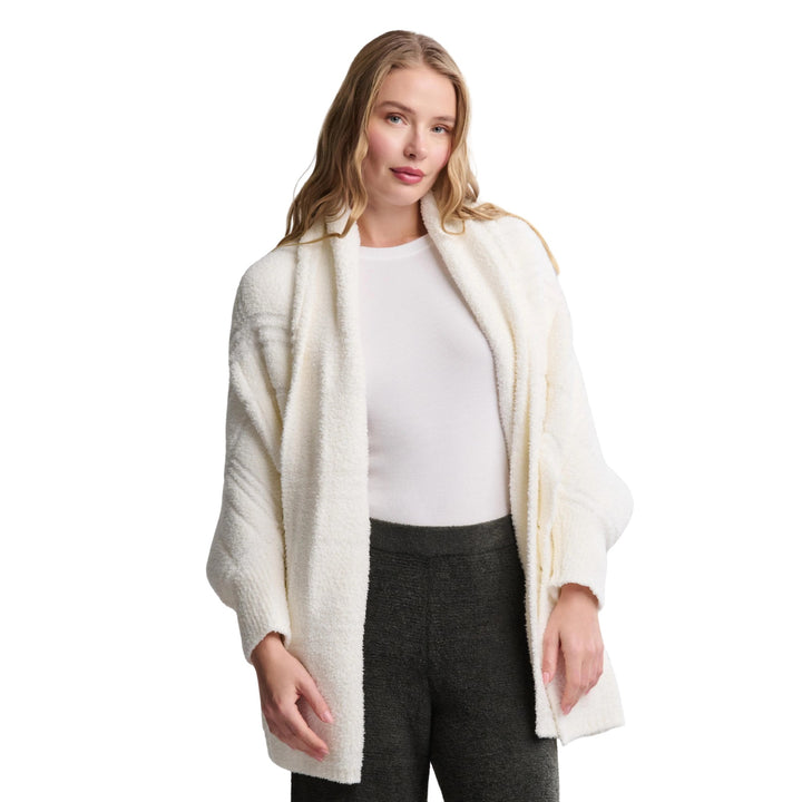 CozyChic Tonal Plaid Blanket Wrap, Pearl
