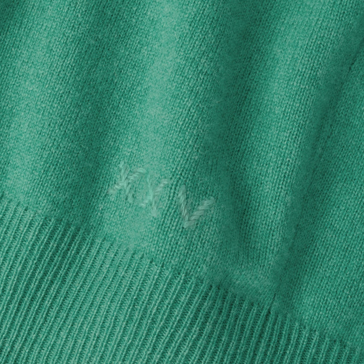 Crown Anniversary Cashmere Quarter Zip Sweater in Mint