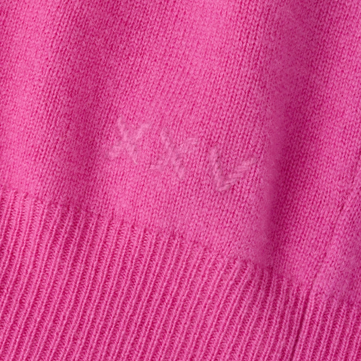 Crown Anniversary Cashmere Quarter Zip Sweater in Fuchsia
