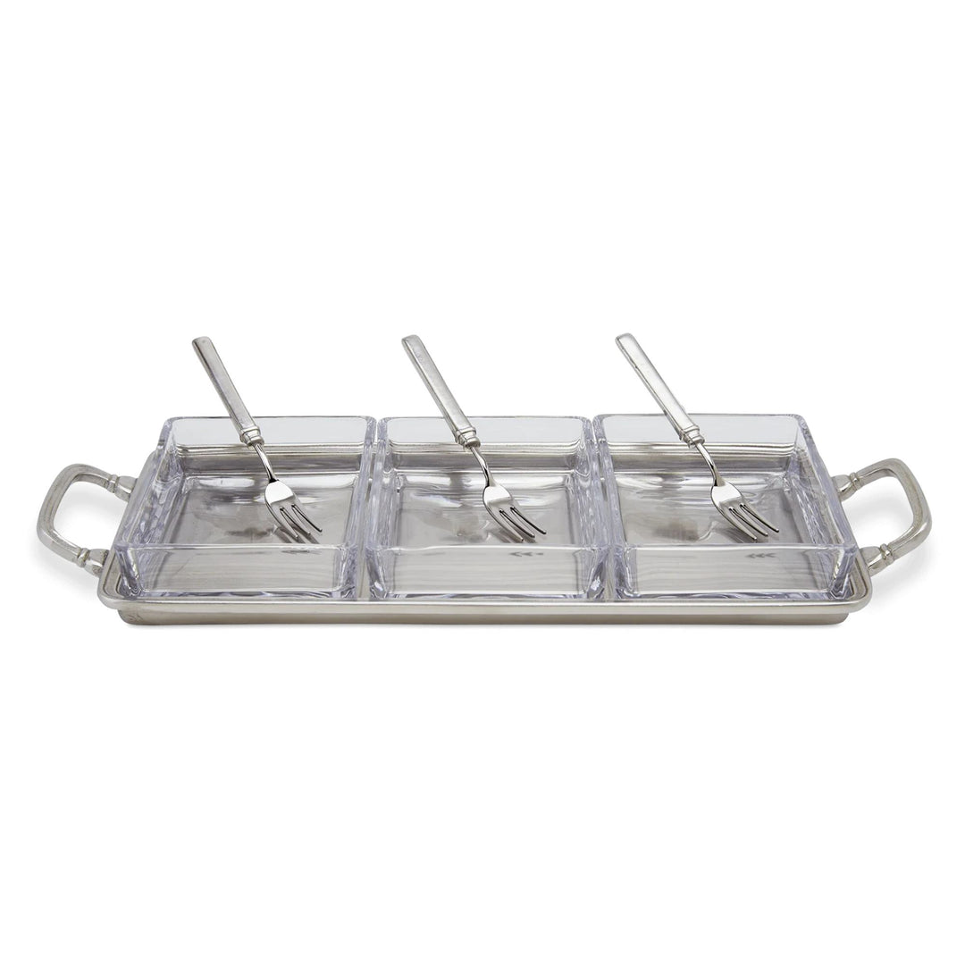 Crudite Tray with 3 Cocktail Forks