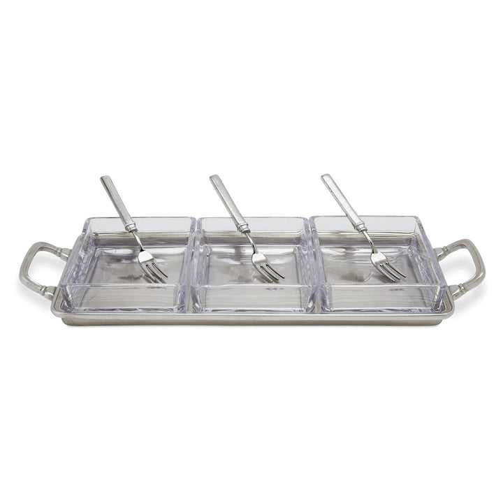 Crudite Tray with 3 Cocktail Forks