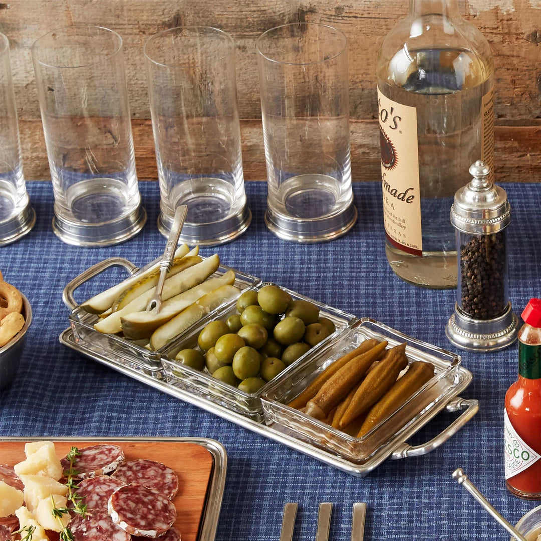 Crudite Tray with 3 Cocktail Forks