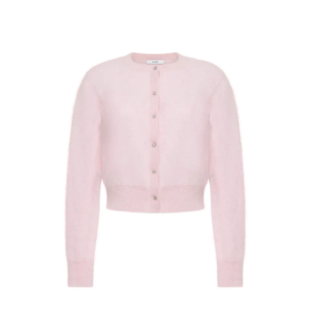 Cruz Cardigan Knit in Brushed Cashmere in Pink
