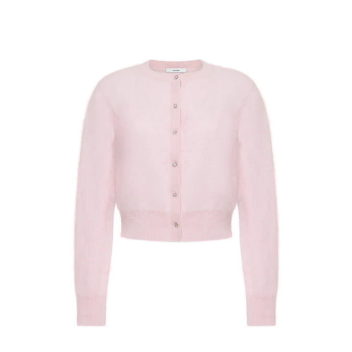 Cruz Cardigan Knit in Brushed Cashmere in Pink