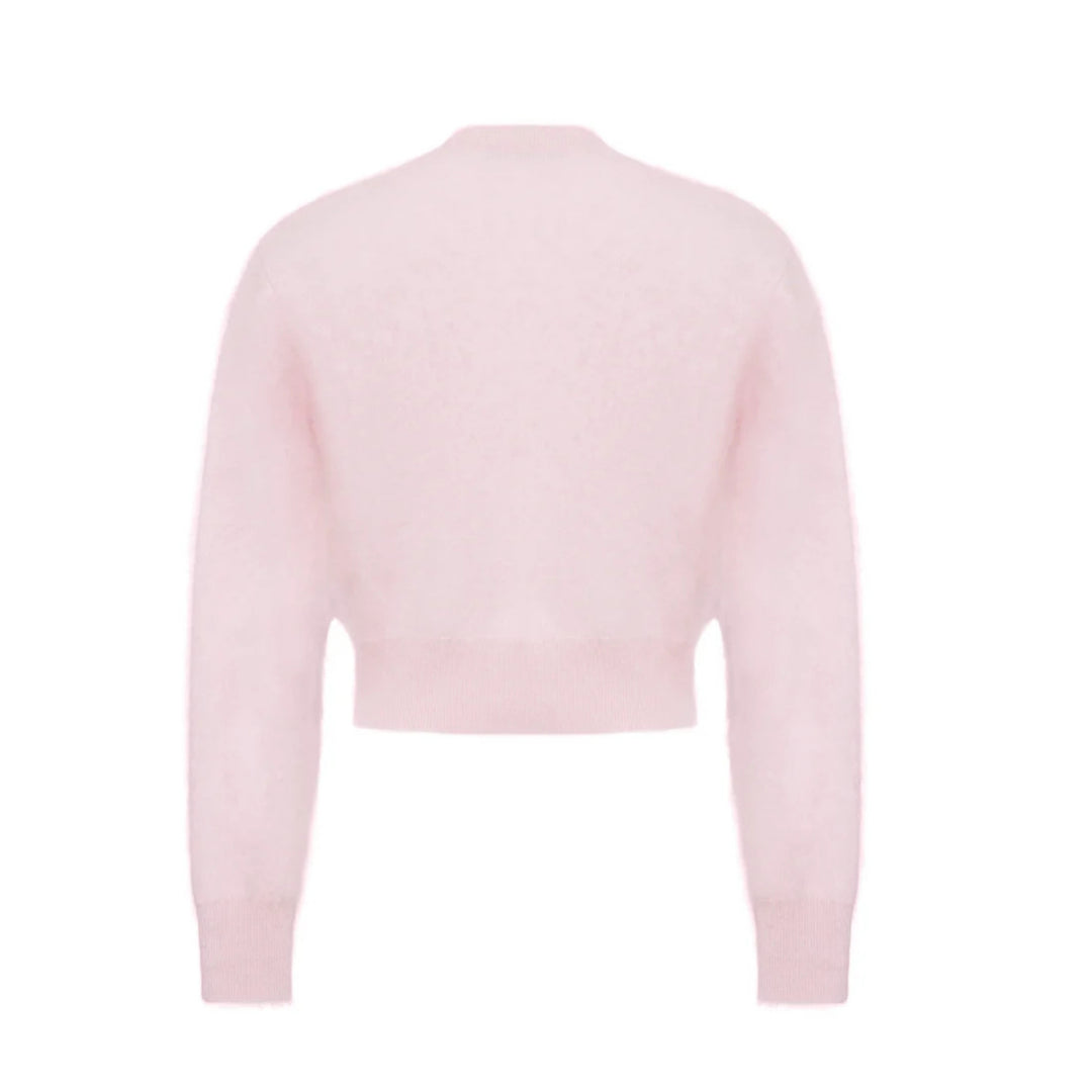 Cruz Cardigan Knit in Brushed Cashmere in Pink