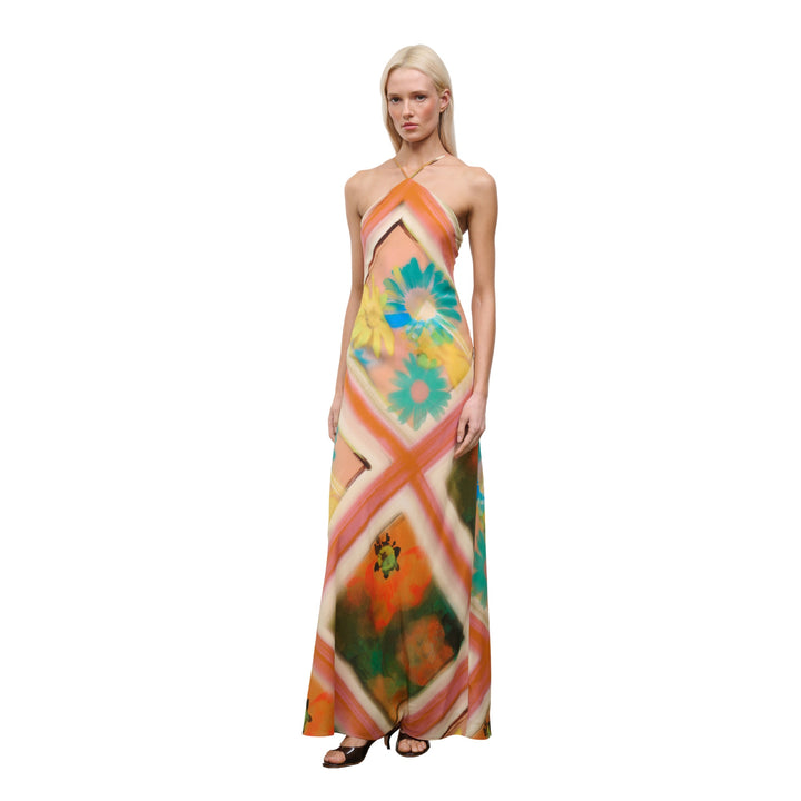 Cubism Dress in Superbloom Scarf