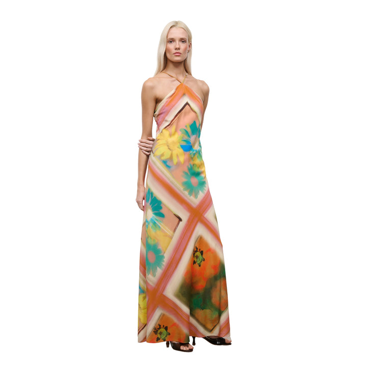 Cubism Dress in Superbloom Scarf