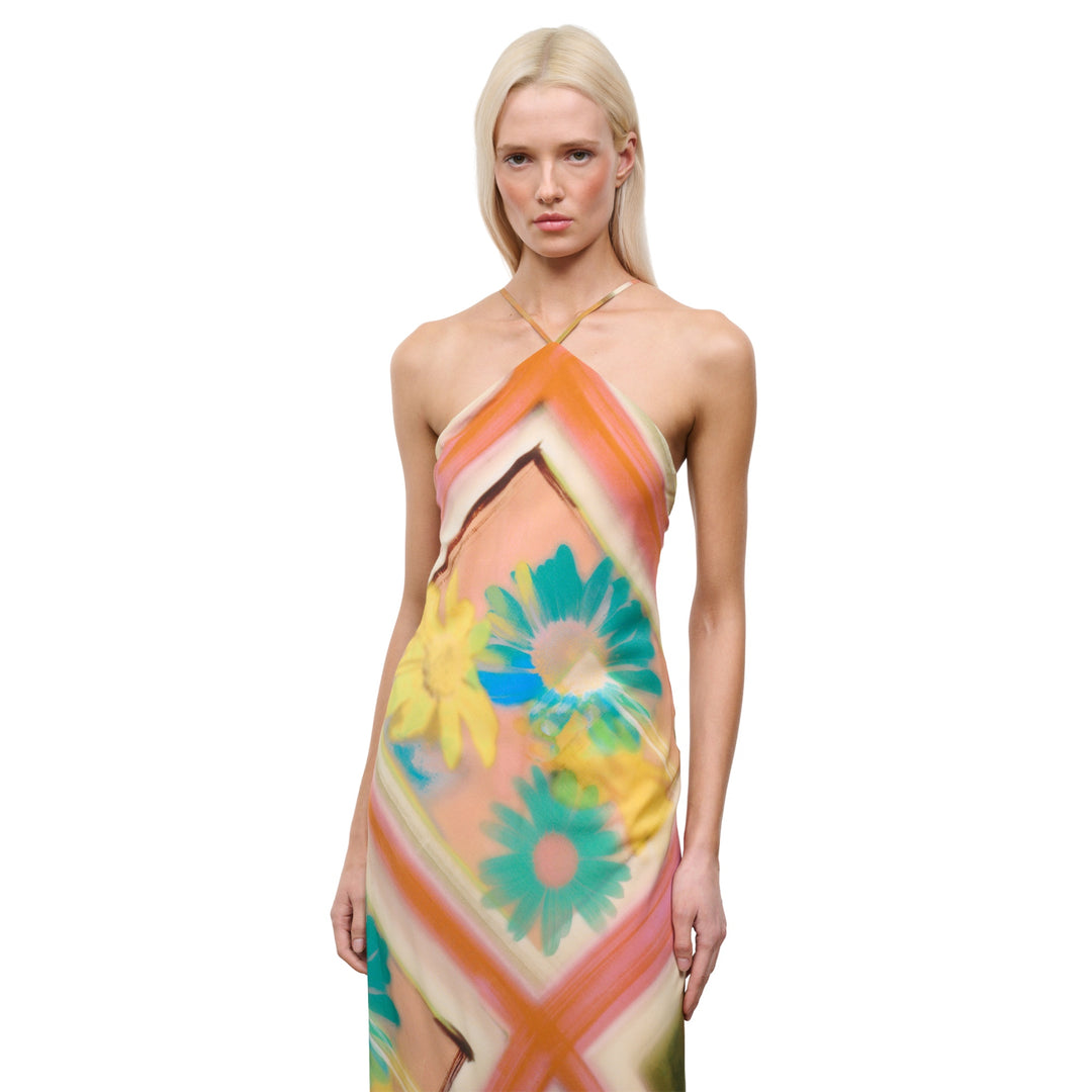 Cubism Dress in Superbloom Scarf