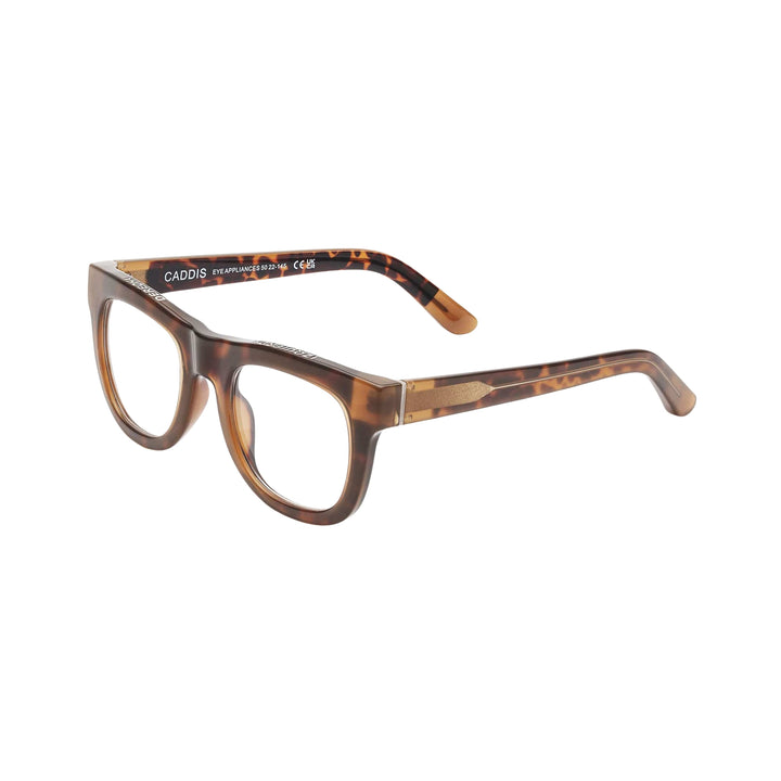 D28 Reading Glasses in 7X Tan Torted