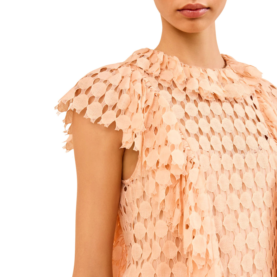 Daevy Lace Sleeveless Top in Blush