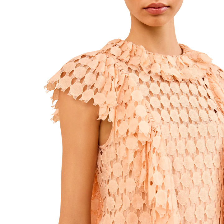 Daevy Lace Sleeveless Top in Blush
