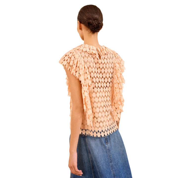 Daevy Lace Sleeveless Top in Blush