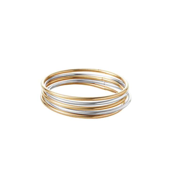 Dane Bangle Set Medium - 5pk - Gold/Silver