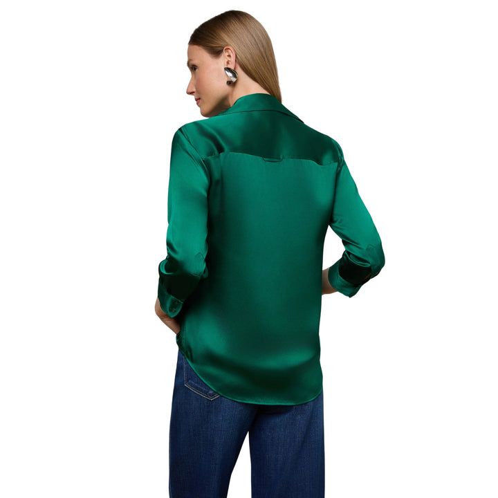 Dani 3/4 Sleeve Blouse, Bottle Green