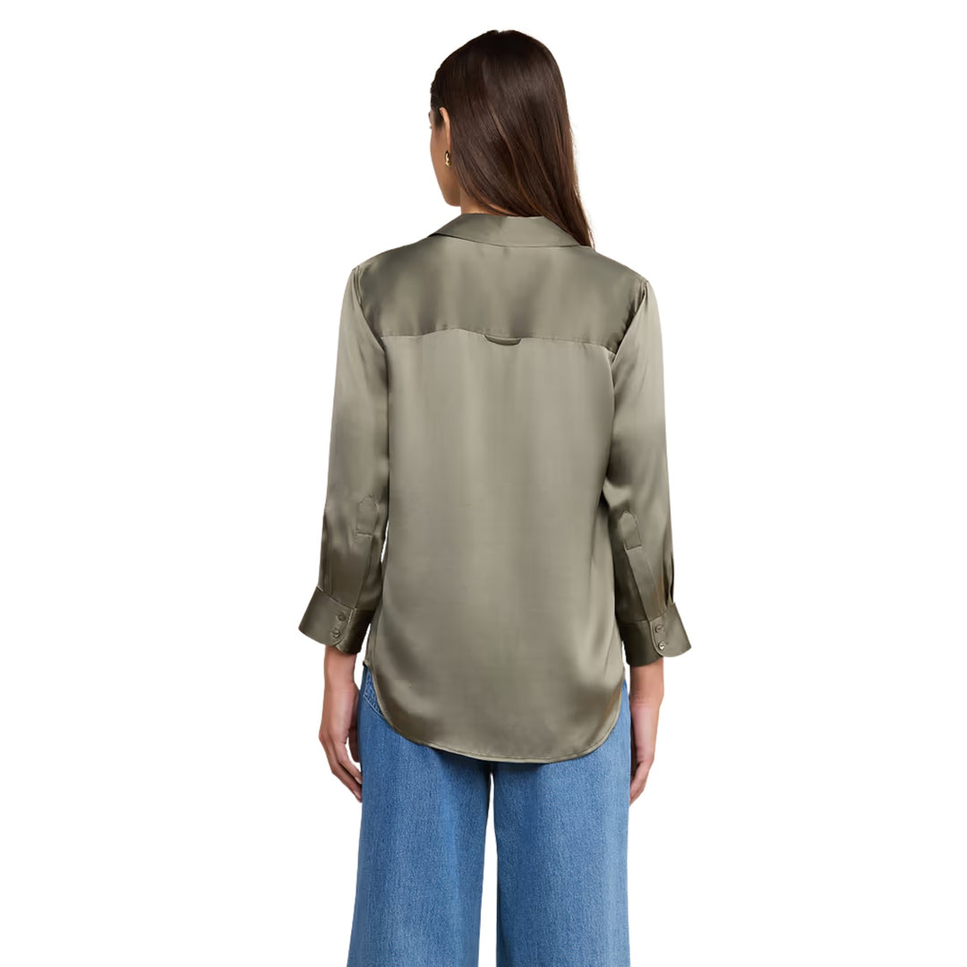 Dani 3/4 Sleeve Blouse in Smokey Olive