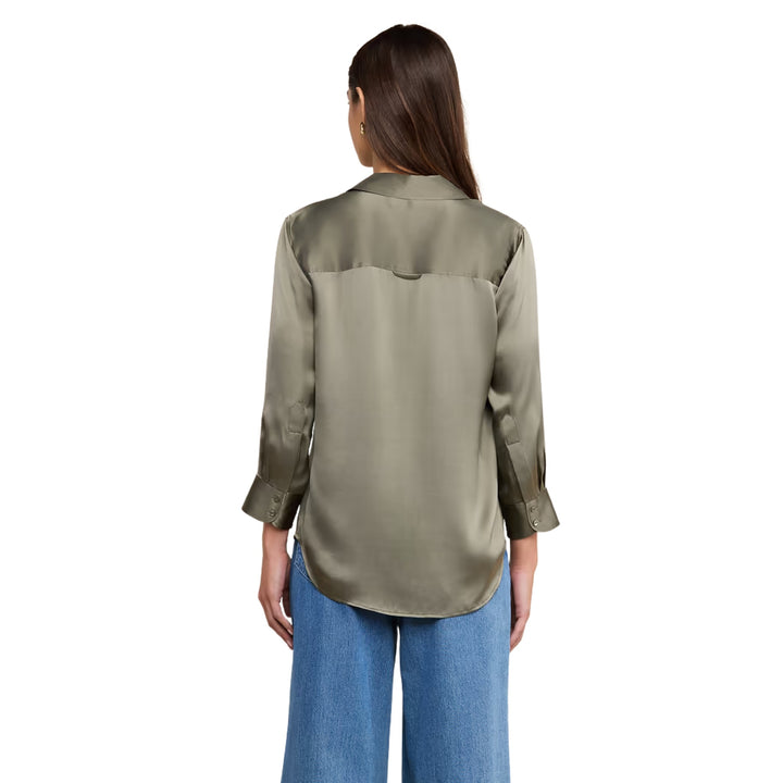 Dani 3/4 Sleeve Blouse in Smokey Olive