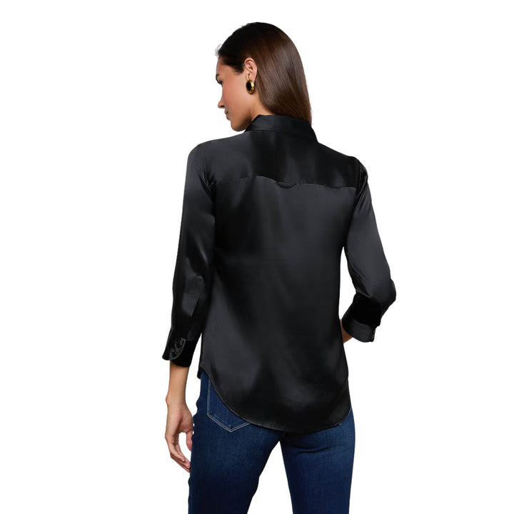 Dani 3/4 Sleeve Blouse in Black