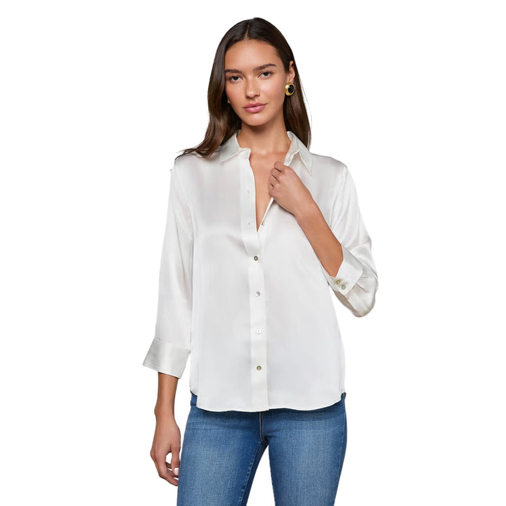 Dani 3/4 Sleeve Blouse in Ivory