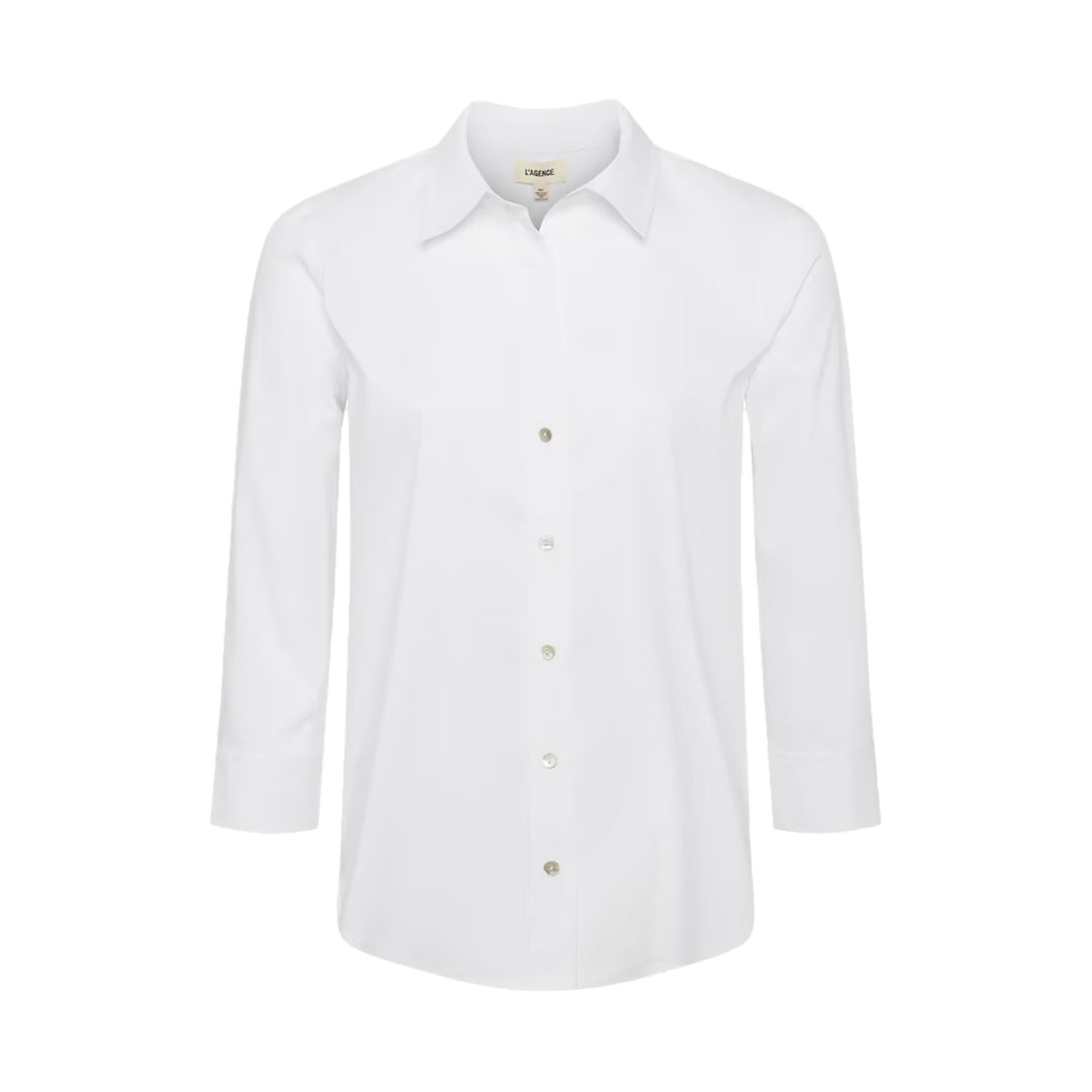 Daniella 3/4 Sleeve Blouse in White