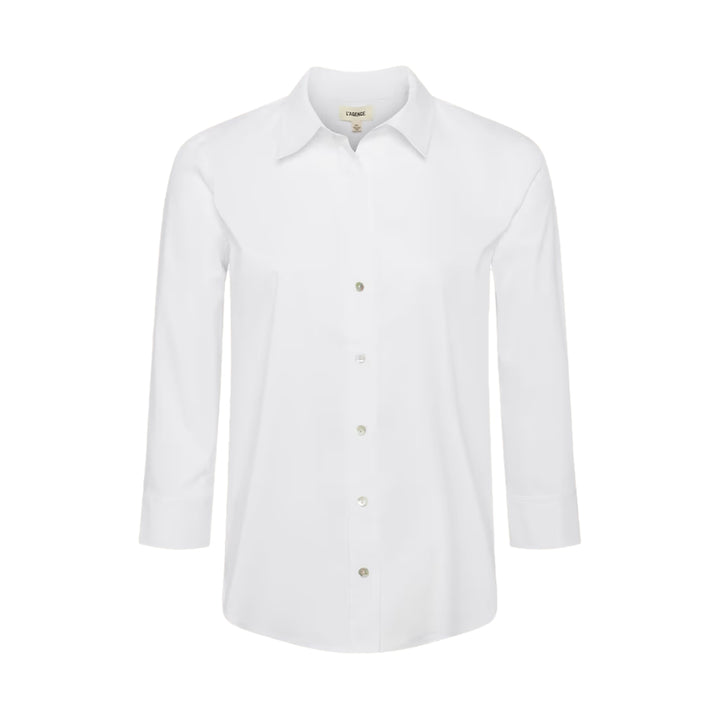 Daniella 3/4 Sleeve Blouse in White