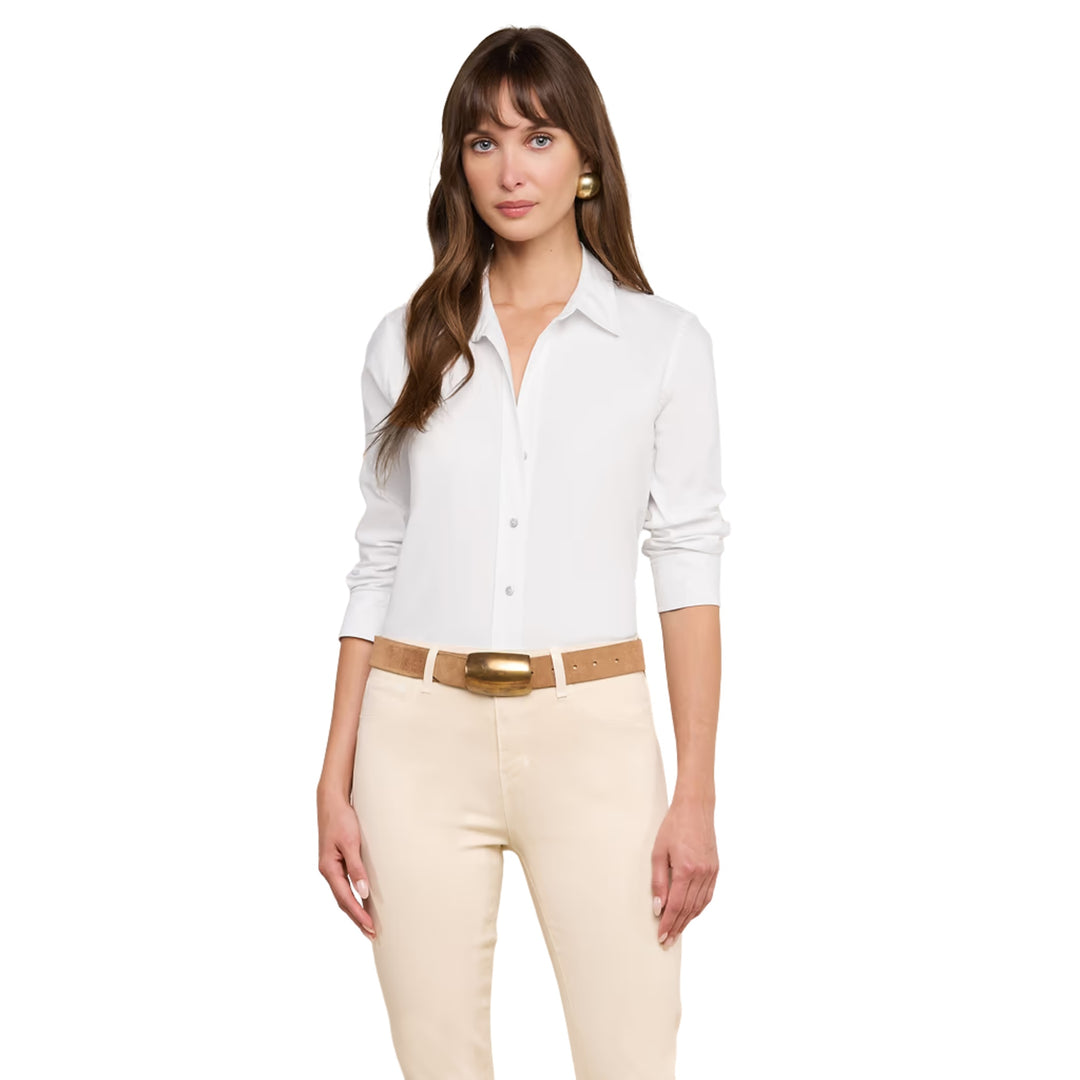 Daniella 3/4 Sleeve Blouse in White
