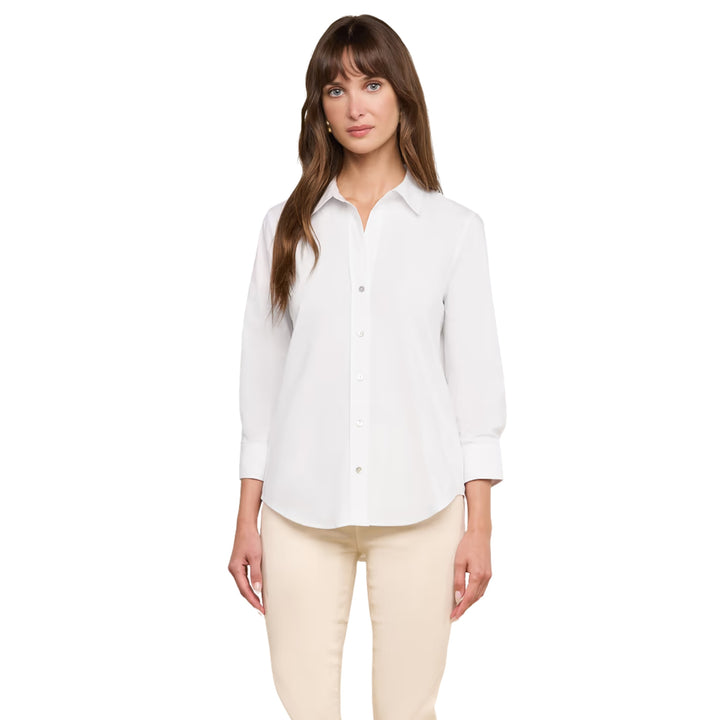 Daniella 3/4 Sleeve Blouse in White