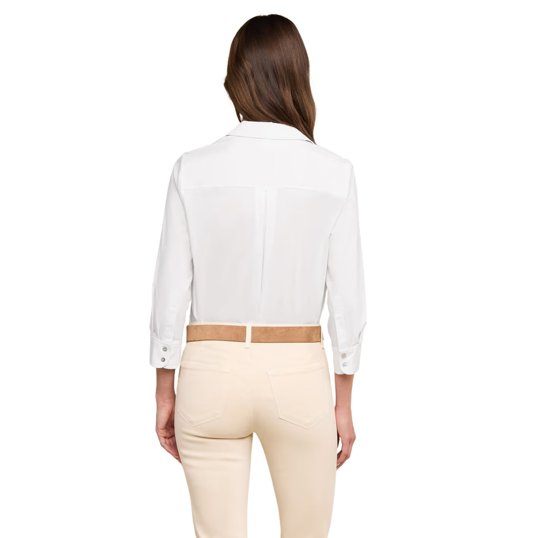 Daniella 3/4 Sleeve Blouse in White