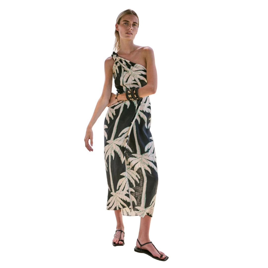 Dark Palms Ankle Dress