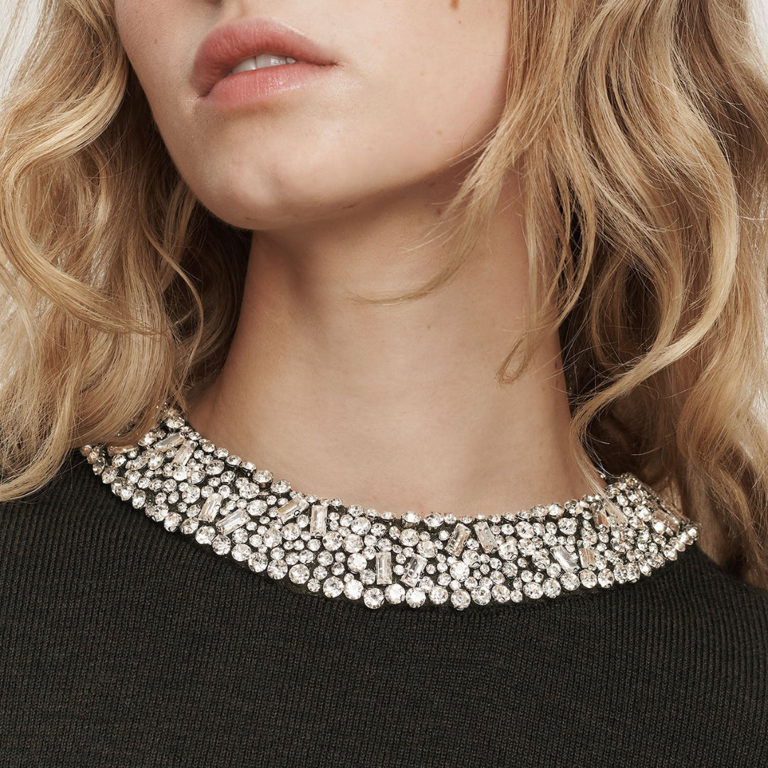 Daro Embellished Sweater in Green Shadow