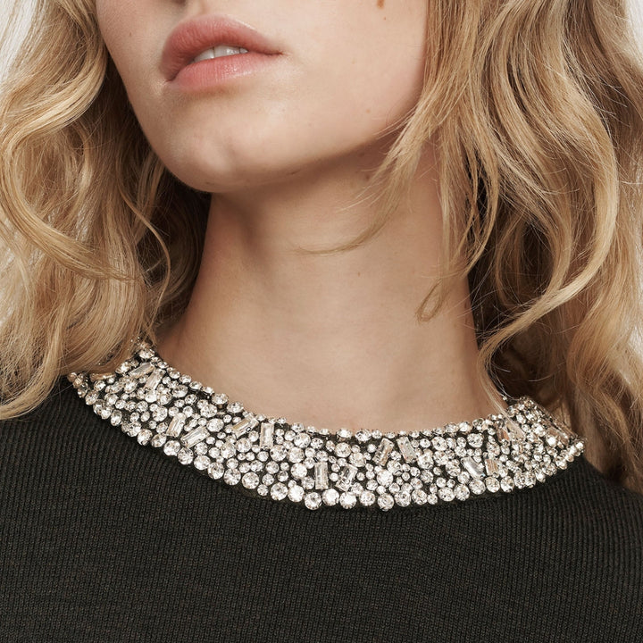 Daro Embellished Sweater in Green Shadow