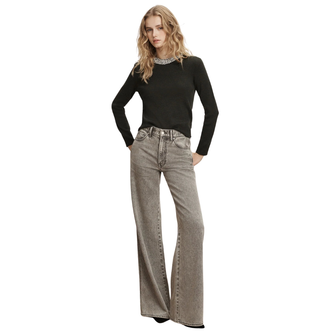 Daro Embellished Sweater in Green Shadow