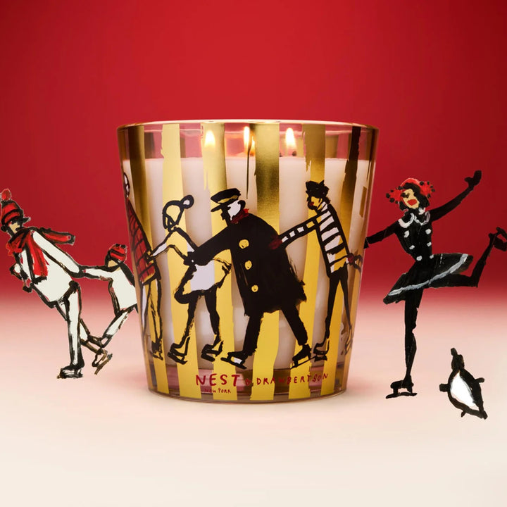 Decorative 3-Wick Holiday Candle