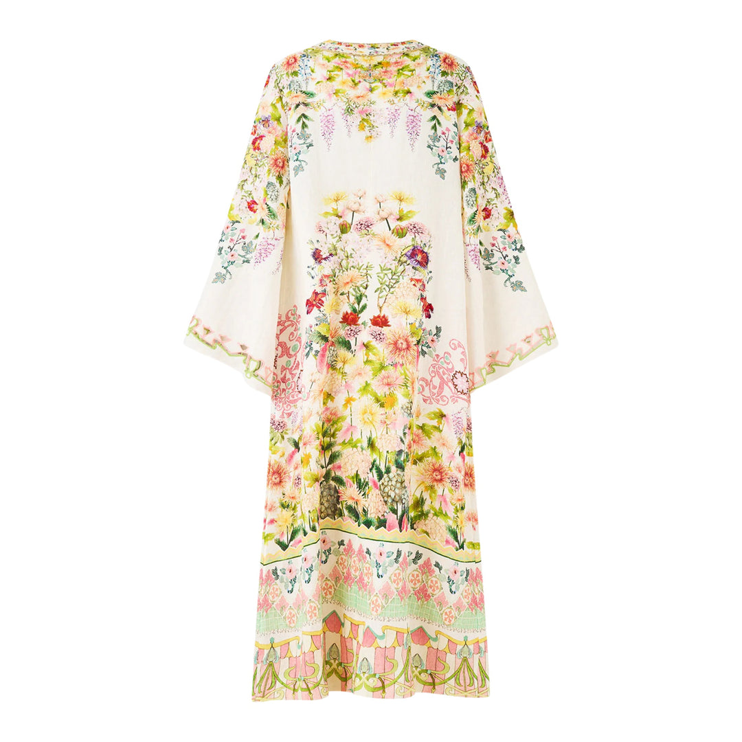 Deep V Neck Hardware Kaftan in The Call Of Catalonia