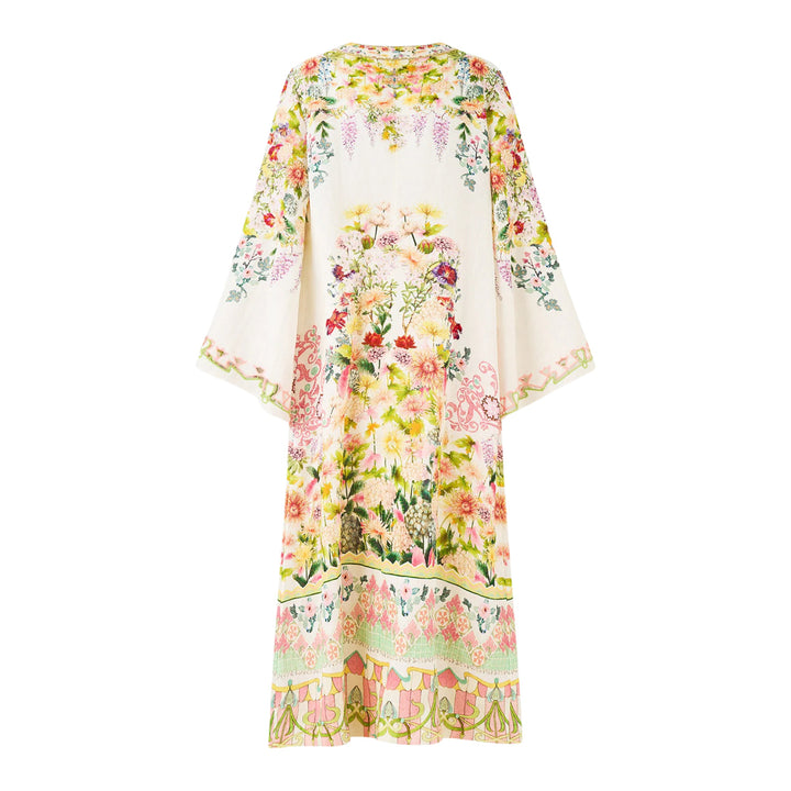 Deep V Neck Hardware Kaftan in The Call Of Catalonia