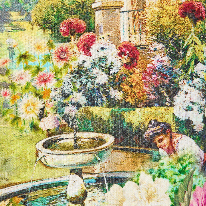 Deep V Neck Hardware Short Kaftan in Navas Nouveau