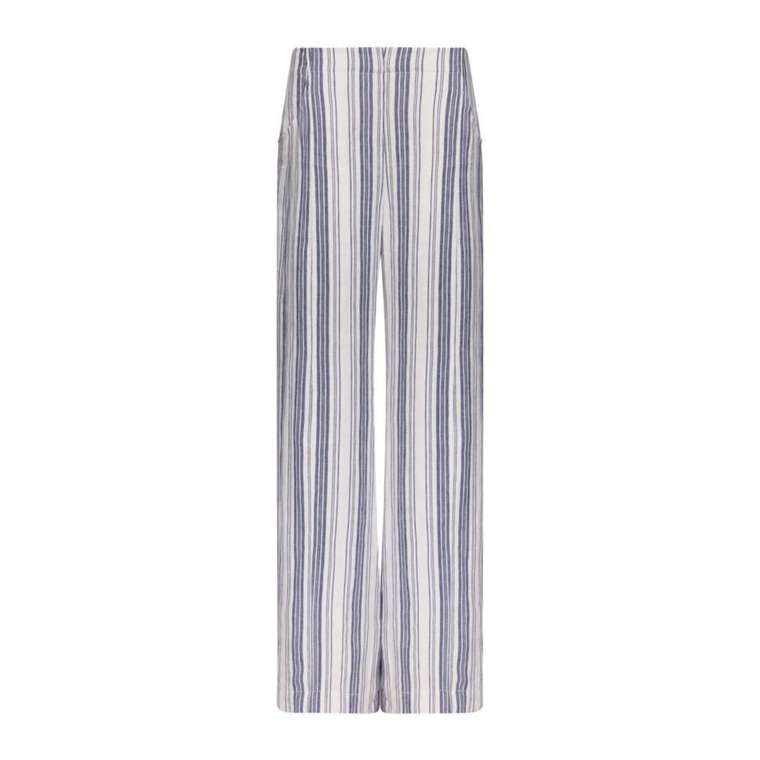 Demie Pant in Ivory/Navy