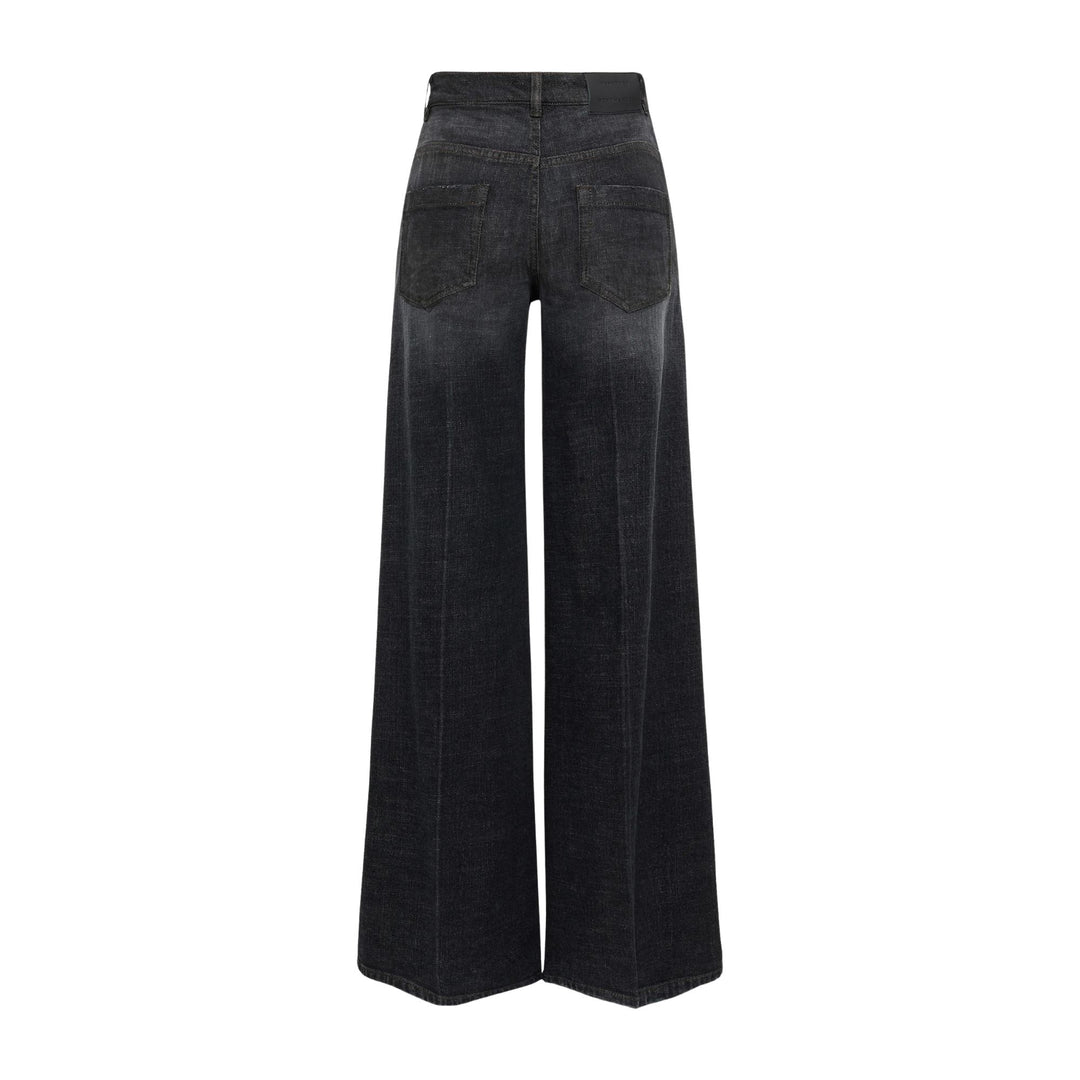 Denim Love Wide Leg in stone black