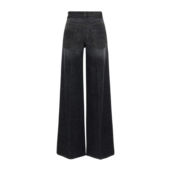 Denim Love Wide Leg in stone black