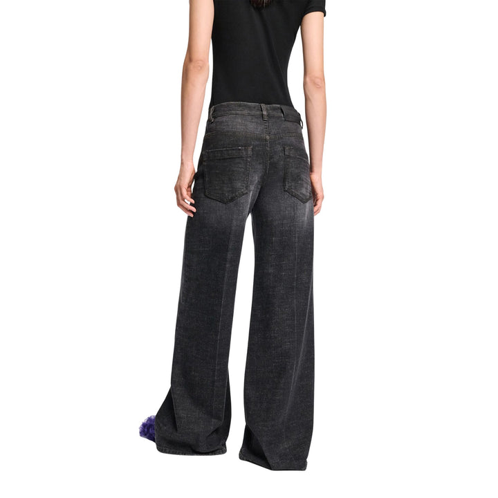 Denim Love Wide Leg in stone black