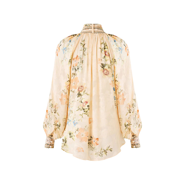 Detachable Pussy Bow Raglan Blouse