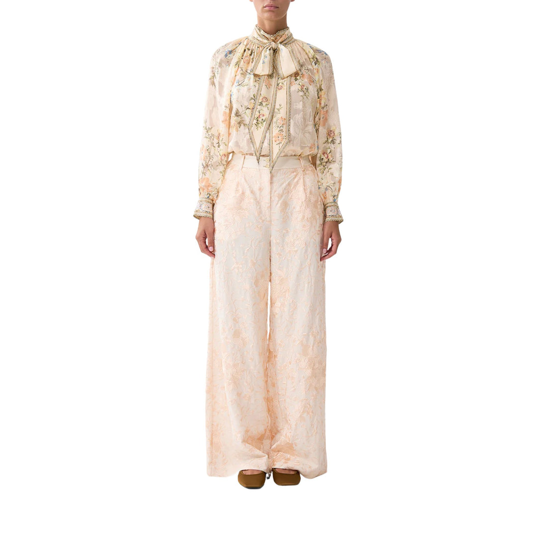 Detachable Pussy Bow Raglan Blouse