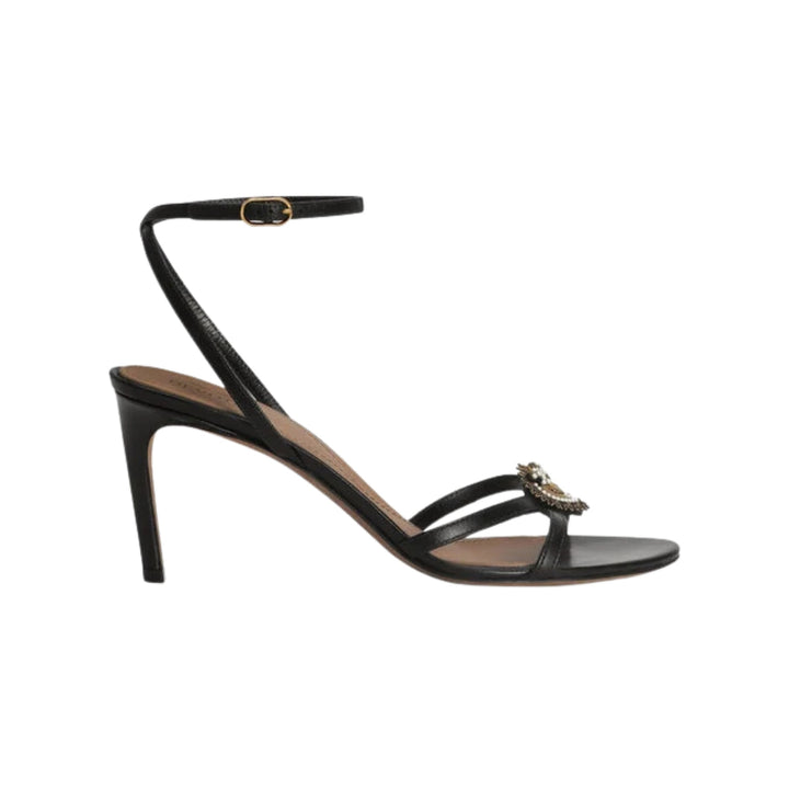 Devotion Calfskin Sandals in Nero